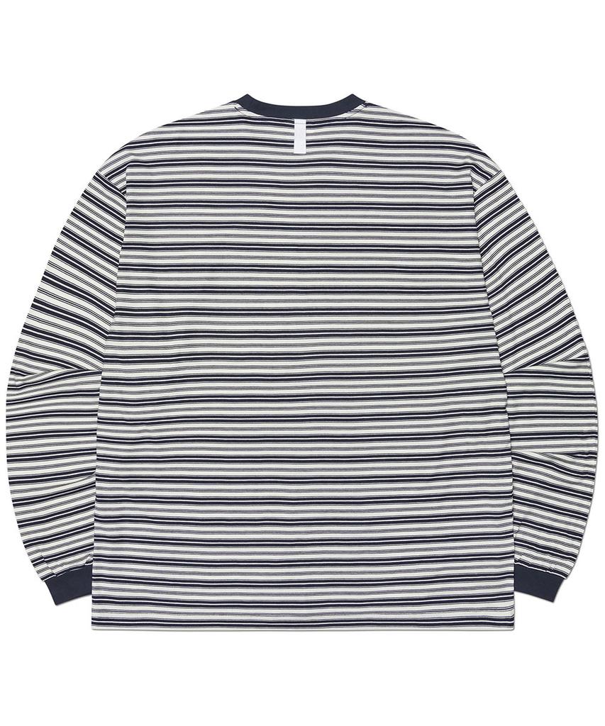 Nomaenyueol Offbeat Stripe Long Sleeve Tee - Black