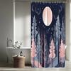 1pc Moonlit Forest Shower Curtain with Tree Landscape Design, Adds a Mysterious Ambiance To Your Bathroom, 70. 8x70. 8 Inches