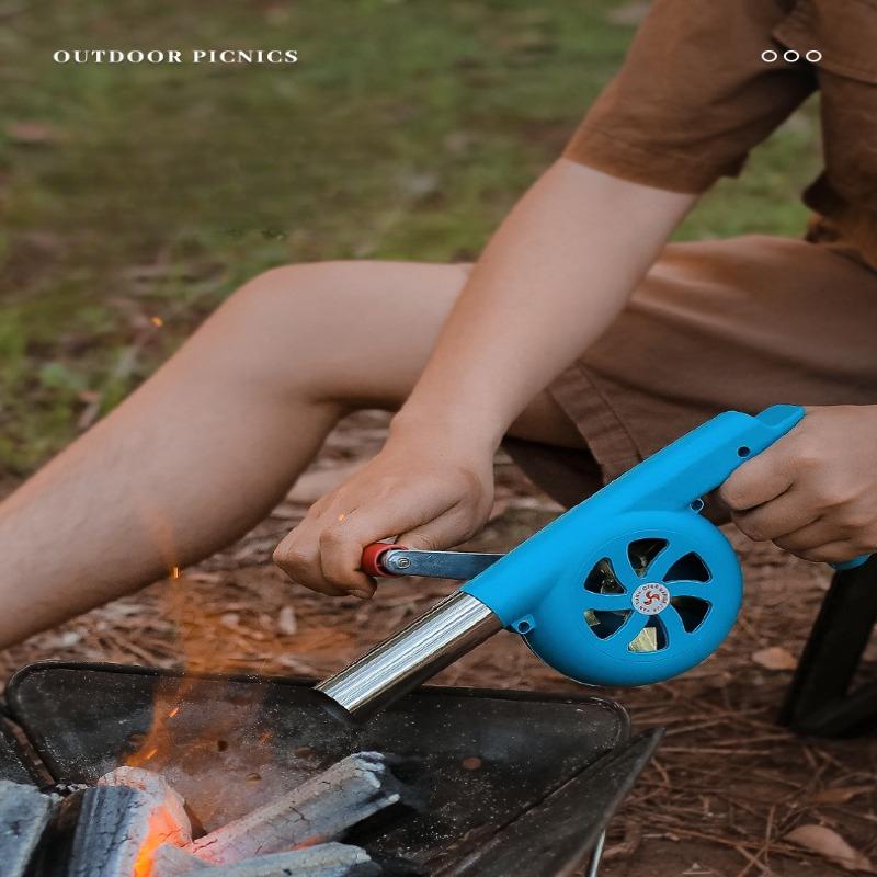 1Pc Outdoor Hand Blower Large Camping Barbecue Fire Tool Small Manual Portable Combustion Hair Dryer
