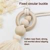 2pcs Wooden Bead Curtain Tiebacks,Bohemian Curtain Clasp,Tassel Curtain Clasp, Curtain Tiebacks No Hole Punching Decorative for Bedroom Window