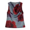 Womens/Ladies Floral Cowl Neck Sleeveless Shell Blouse