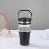 Tazza da Auto Portatile da 30 oz ad Alta Capacità, Tazza Termica in Acciaio Inossidabile con Cannuccia e Manico, Borraccia da Viaggio Sportiva, Termos