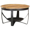 VidaXL Coffee Table Ø68x43 Cm Raw Mango Wood