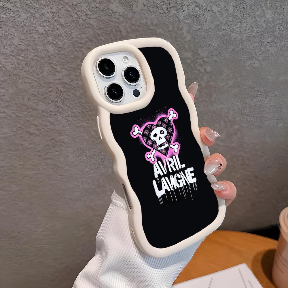 Avril Lavigne Wavy Edge TPU Mobile Phone Case for iPhone 17 16 15 14 13 12 11 Air Pro Max Plus Colorful Cover