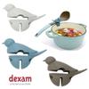 Repose-cuillère - DEXAM - Petit oiseau blanc - Lot de 3 - Silicone - Design contemporain