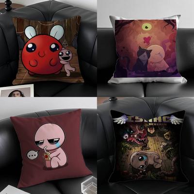 Roguelike Game The Binding of Isaac-B Pillow Case Anti-dustmite Pillowcase Invisible Zipper Silky Short Plush Sofa Cushion Cover