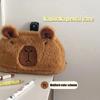 Cartoon Cute Plush Animal Capybara Pencil Bag Large Capacity Cosmetic Bag Kawaii School Stationery Multifunctional Storage Bag