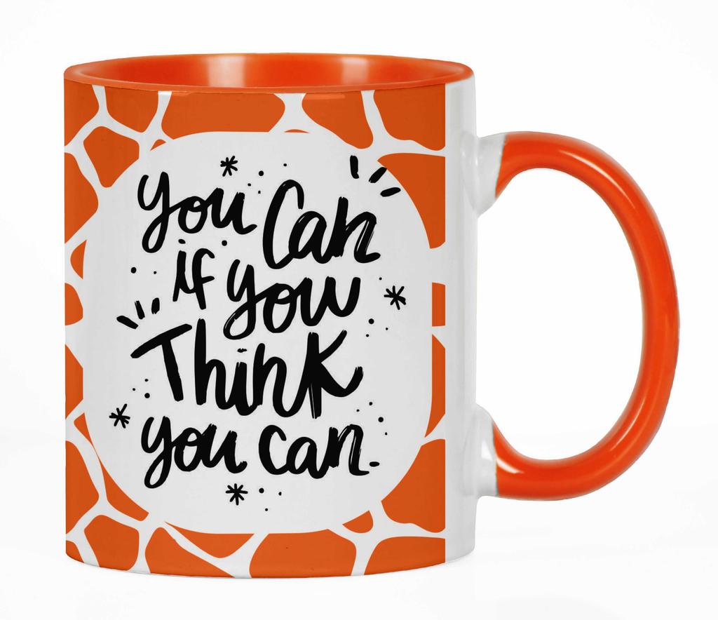 Inkdotpot You Can If You Think You Can 11 Oz Ceramic Coffee Mug Inspirational Quotes Employee Boss Coworkers Birthday