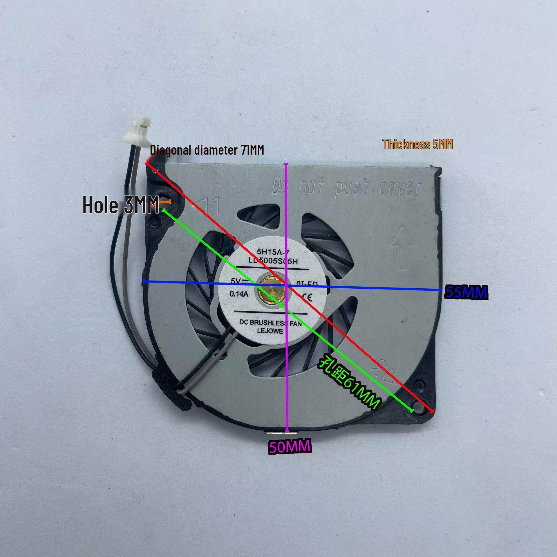 

Silent 5V 0.14A Ultra-Thin 5505 Wireless Laptop Cooling Charger - 55x50x5mm Original Plug