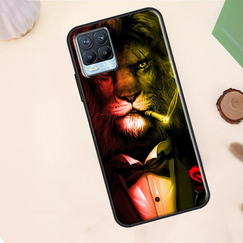 

Lion Animal Case For Realme C63 C61 C65 C67 C75 C55 C51 C53 C35 C71 11 12 13 14 15 Pro Plus GT6 GT7 Pro Realme 11 Pro Plus