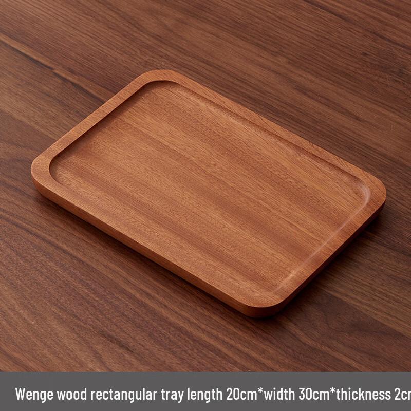 Japanese Style Wenge Wood Rectangular Serving Tray