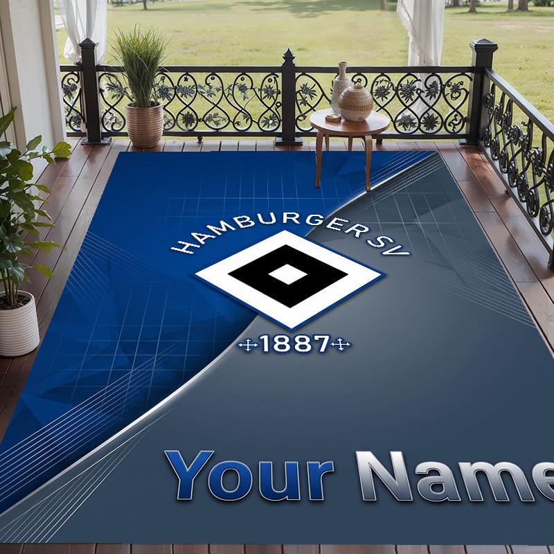 Custom Text Printed Rug Hamburger SV Non Slip Floor Carpet For Home Room Decor