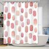 Watercolor Elegance: Soft Pink Ellipse Pattern Shower Curtain for a Minimalist and Artistic Bathroom Décor