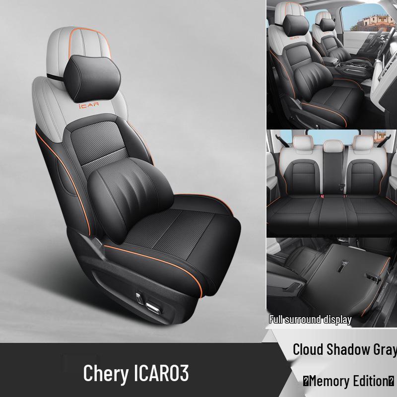 New Universal 5-Seat Full Leather Car Seat Cushion for Car03 - All Seasons