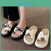 Chic Summer Open Toe Thick Sole Womens Sandals In Elegant Black And Cream Colors