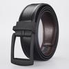 Functional Buckle Belt, Automatic Buckle Two-Layer Cowhide Belt, Men'S Business Fake Pin Buckle Belt