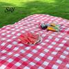 Disposable Picnic Tablecloth Plaid Waterproof Checkered Table Cover Thick Outdoor for Camping Barbecue Parties Party