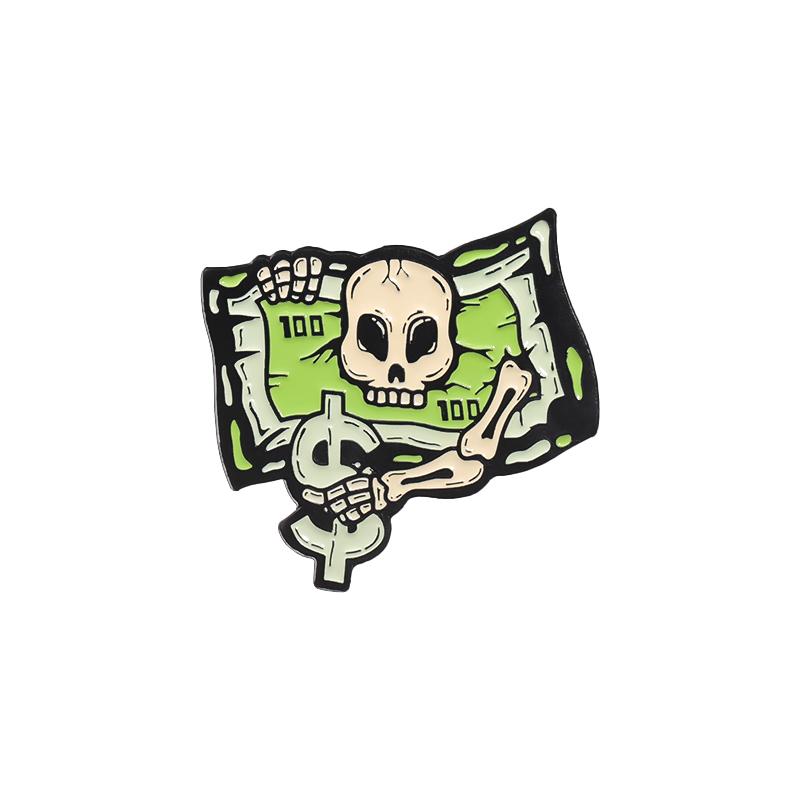 Creative US Dollar Money Collection Enamel Pins Cartoon Banknote Get Rich Brooches Backpack Lapel Badge Funny Jewelry for Gift