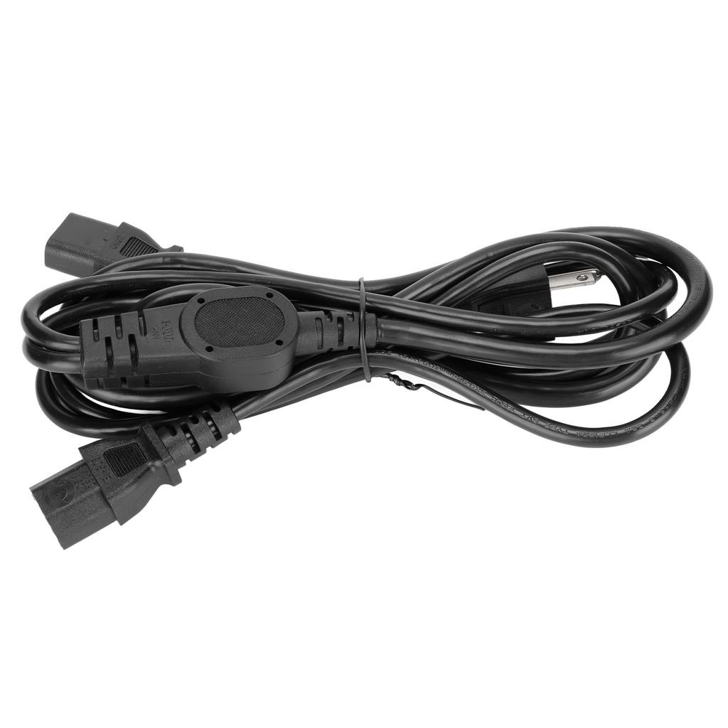 Computer Power Cord 5‑15P Male To Dual IEC320 C13 Female Y Shape PC Power Supply Cable