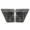 Combo Black Leather Motorcycle Two Saddle Bag Swing Arm Luggage Free Tool Pouch