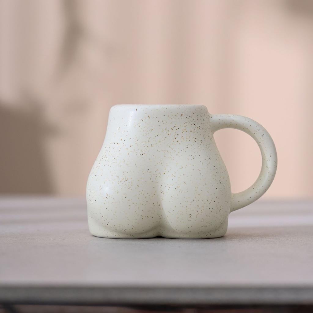 Ceramic Coffee Cup Large Capacity Macaron Color Mug Irregular Latte Cup