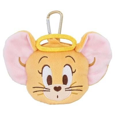 Tees Factory Tom and Jerry Plush Zipper Mascot with Carabiner, Angel Jerry, 192mm H X 125mm W X 55mm D (TJ-5546715TJ)