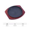 ZISIZ Cast Iron Teppanyaki Plate with Red Base