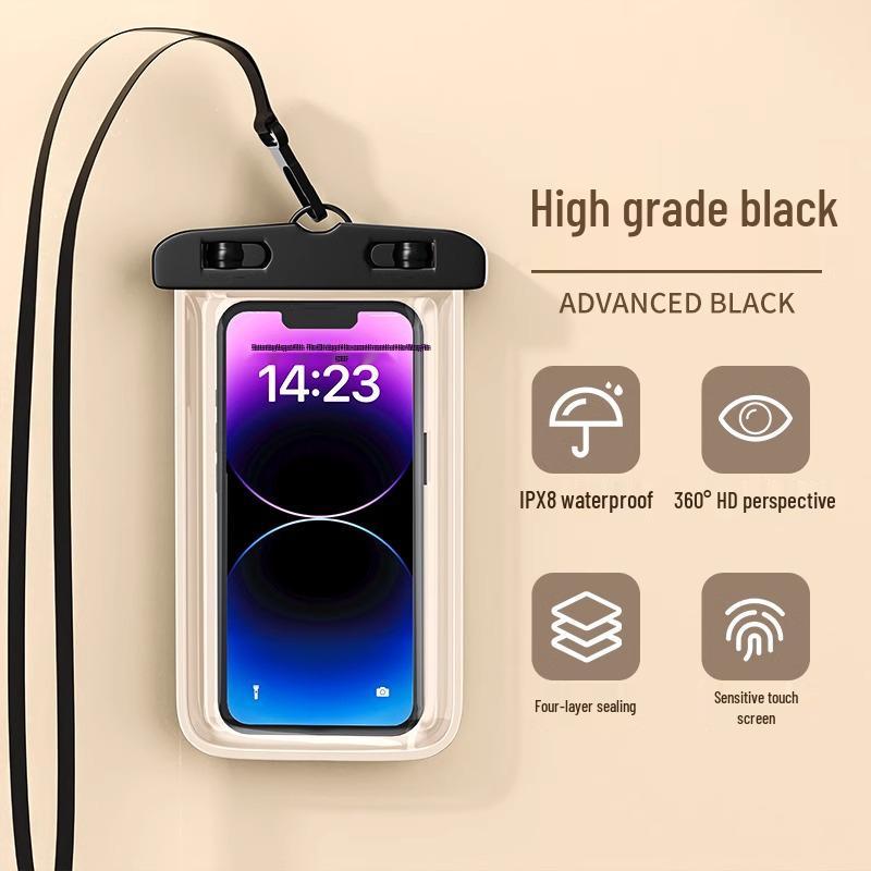 Waterproof Phone Pouch with Touch Screen & Neck Strap for Swimming, Rafting, and Rain - Take Pictures Underwater