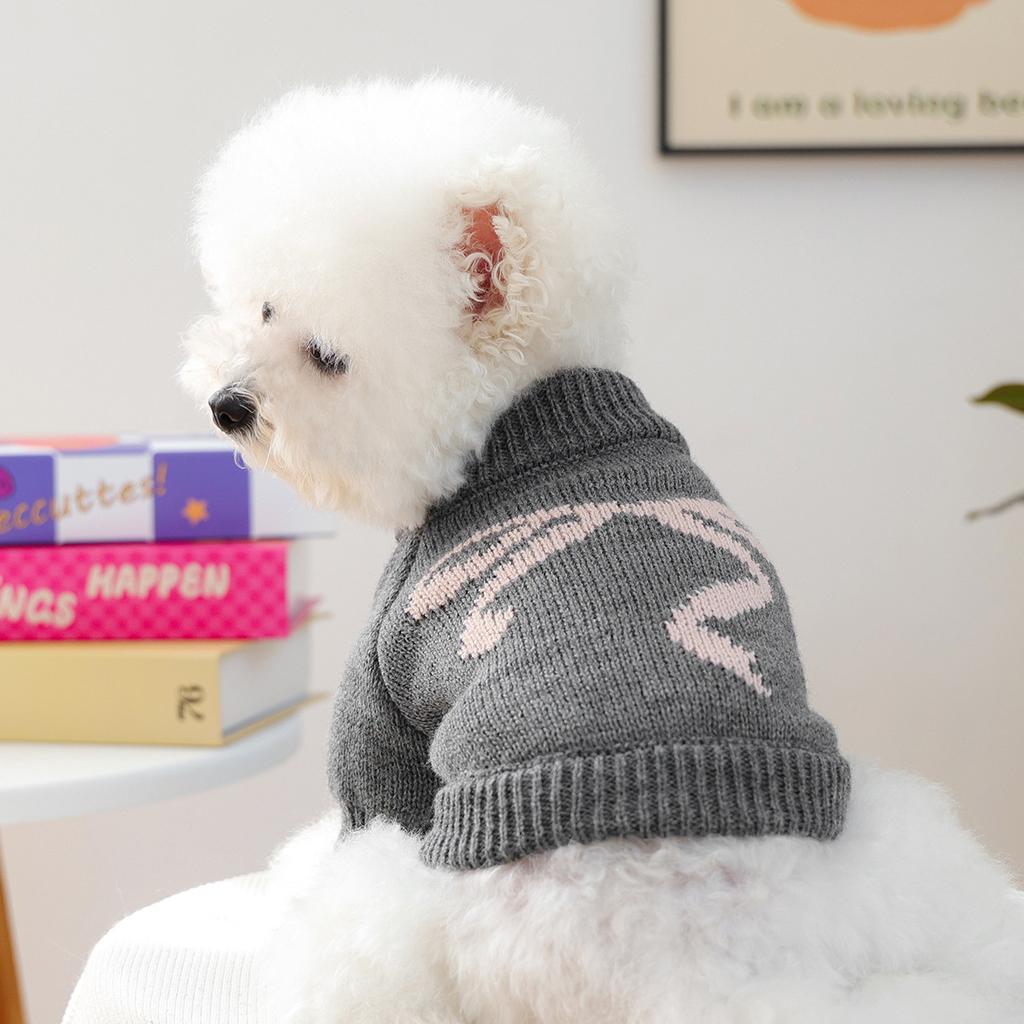Autumn and Winter Warm and Comfortable Dog Sweater Clothes Pet Cat Clothing Flower Sweater Collection