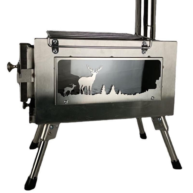 Li Shen Outdoor Folding Stainless Steel Tent Wood Stove