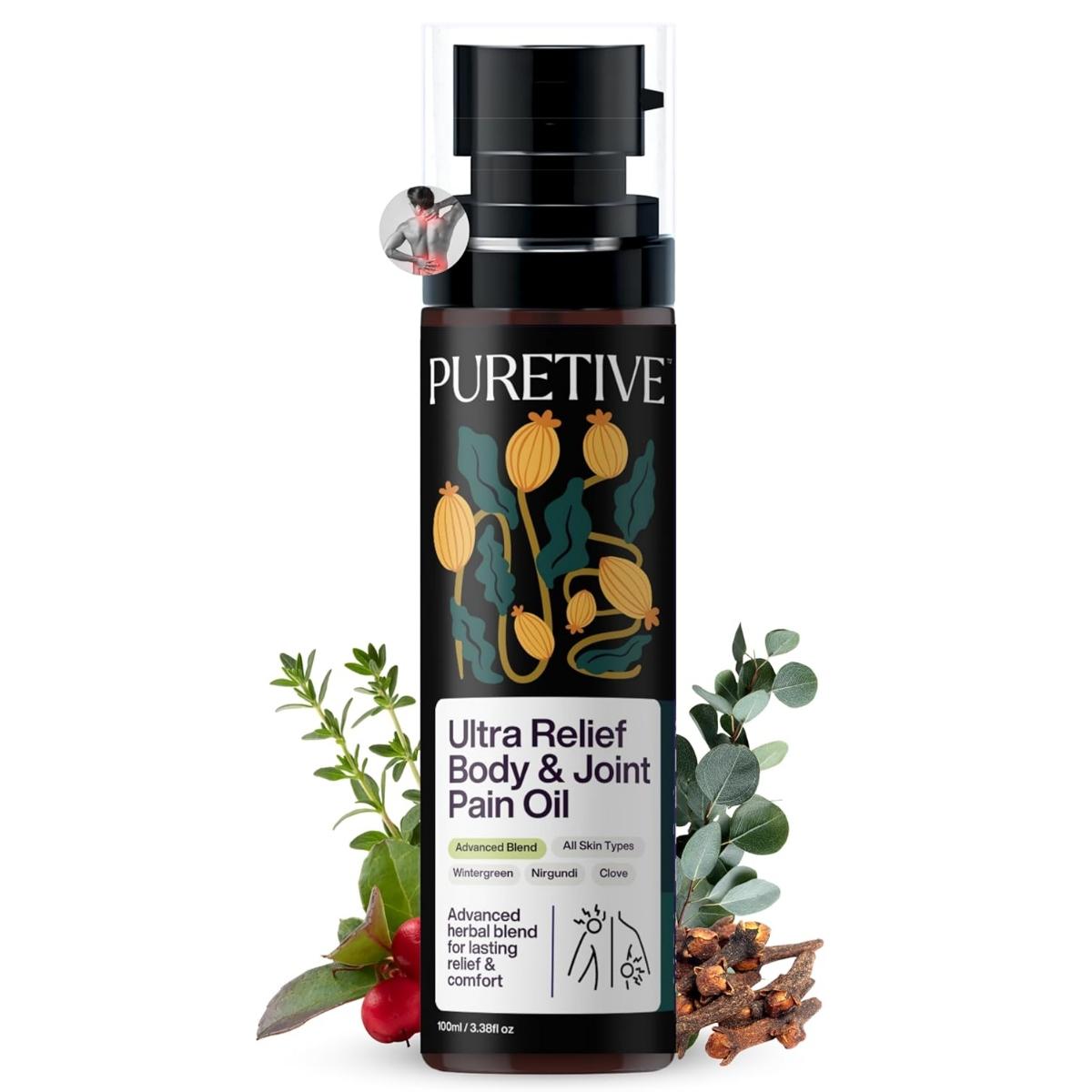 

Ultra Relief Ortho Oil for Joint Pain, Sciatica & Frozen Shoulder – Natural Heating Massage Oil for Winter | 100 ML 100 ML