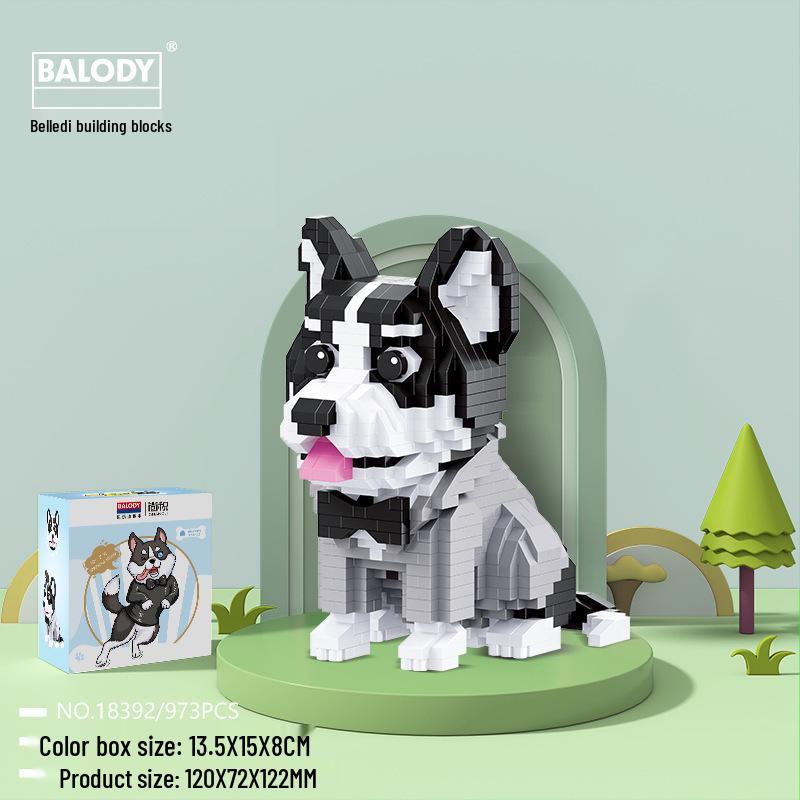 BeleDi Dog Building Blocks Toy: Children's Educational Gift & Cute Dog Model Assembly Set