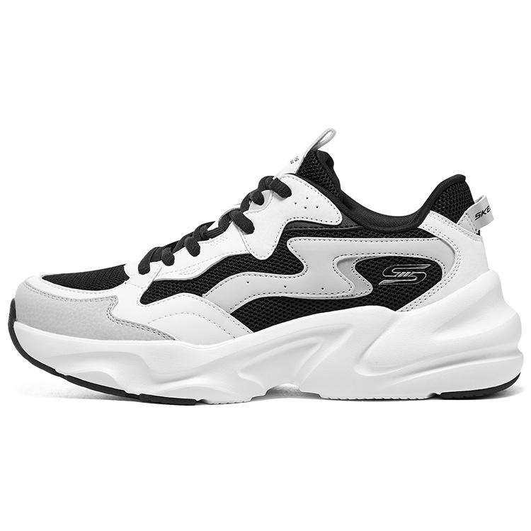 (WMNS) Skechers Bobs Bamina Shoes White Black Grey Women s 117366-WBK EU 35