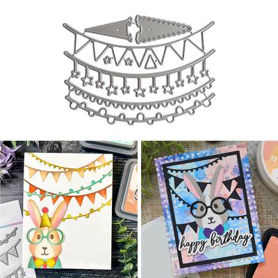 Celebration Banners Cutting Dies Embossing Stencils Cuts Stencils Metal Die Cuts for Card Photo Scrapbook Decoration