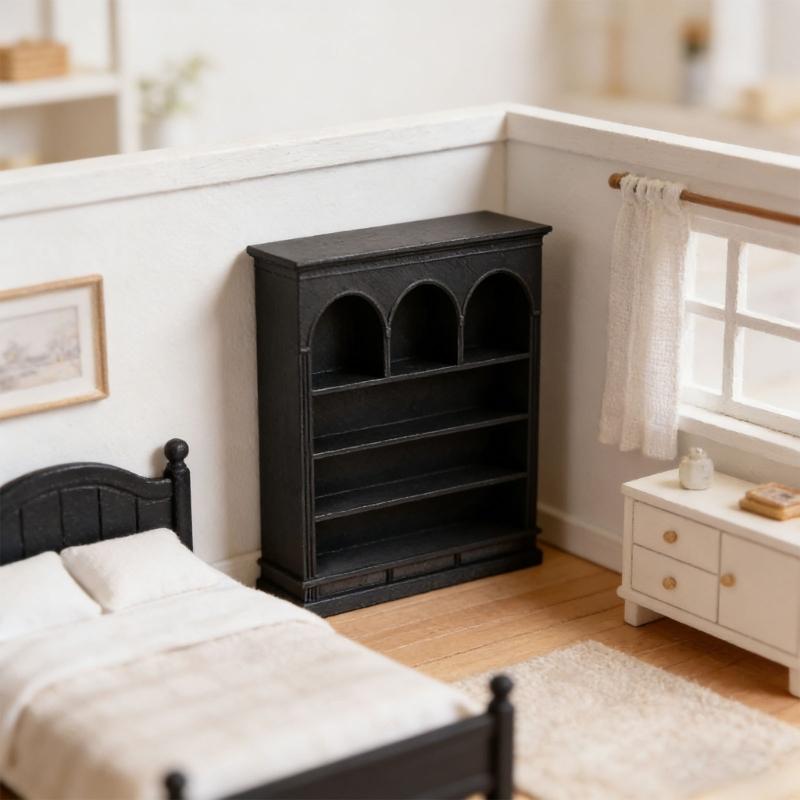 Multiuse Modern Display Shelf Model Figurine Miniature Furniture For 1:12 Scale Doll House Living Room Scene Settings