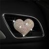 Car Air Conditioning Outlet Perfume Decoration Rhinestone Heart Parfume Diffuser