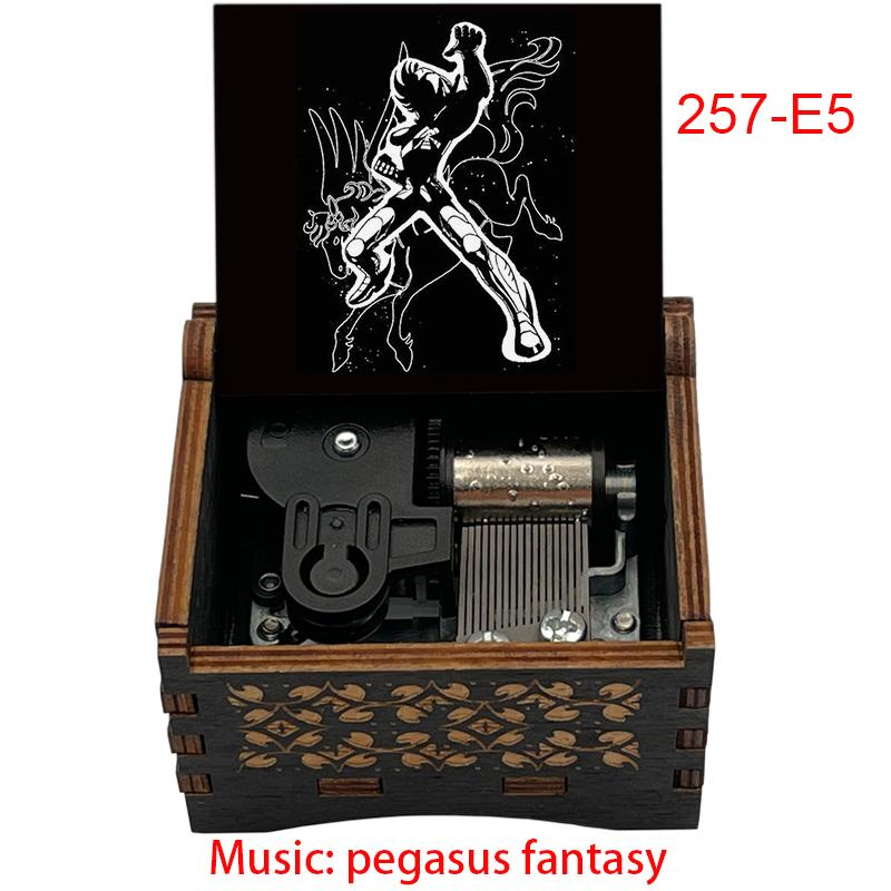 Droppshipping Vintage Wooden Anime Saint Seiya Wind Up  Pegasus Fantasy Music Box Special Fans Souvenir Best Friends Gift