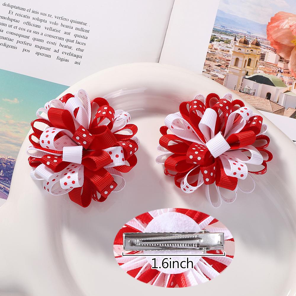 

2 шт./лот Лента Цветок Заколки для волос Двухцветные Зажимы для волос Девочки Принцесса Обруч для волос Заколки Ручной работы Головной убор Аксессуары для волос