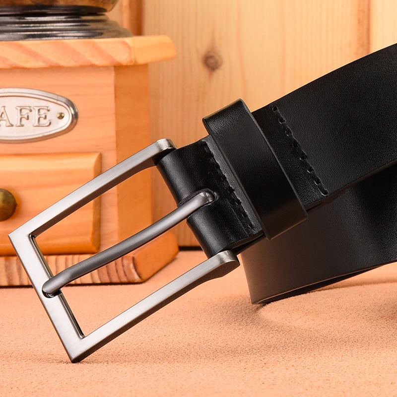 Male Genuine Leather Belts for Men's High Quality Luxury Pin Buckle Jeans Cowskin Casual Belt Business Cowboy Waistband