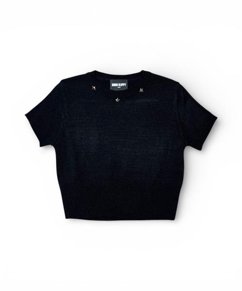 Bonseullipi Sugar Star Knit Top (Black)