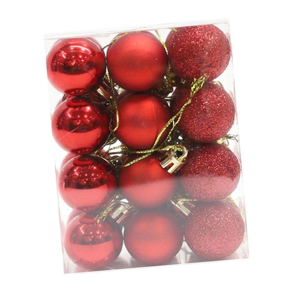 24 Pieces Christmas Balls Ornaments Christmas Tree Decoration Balls for Wreath Garland Holiday Anniversary Yard Celebration