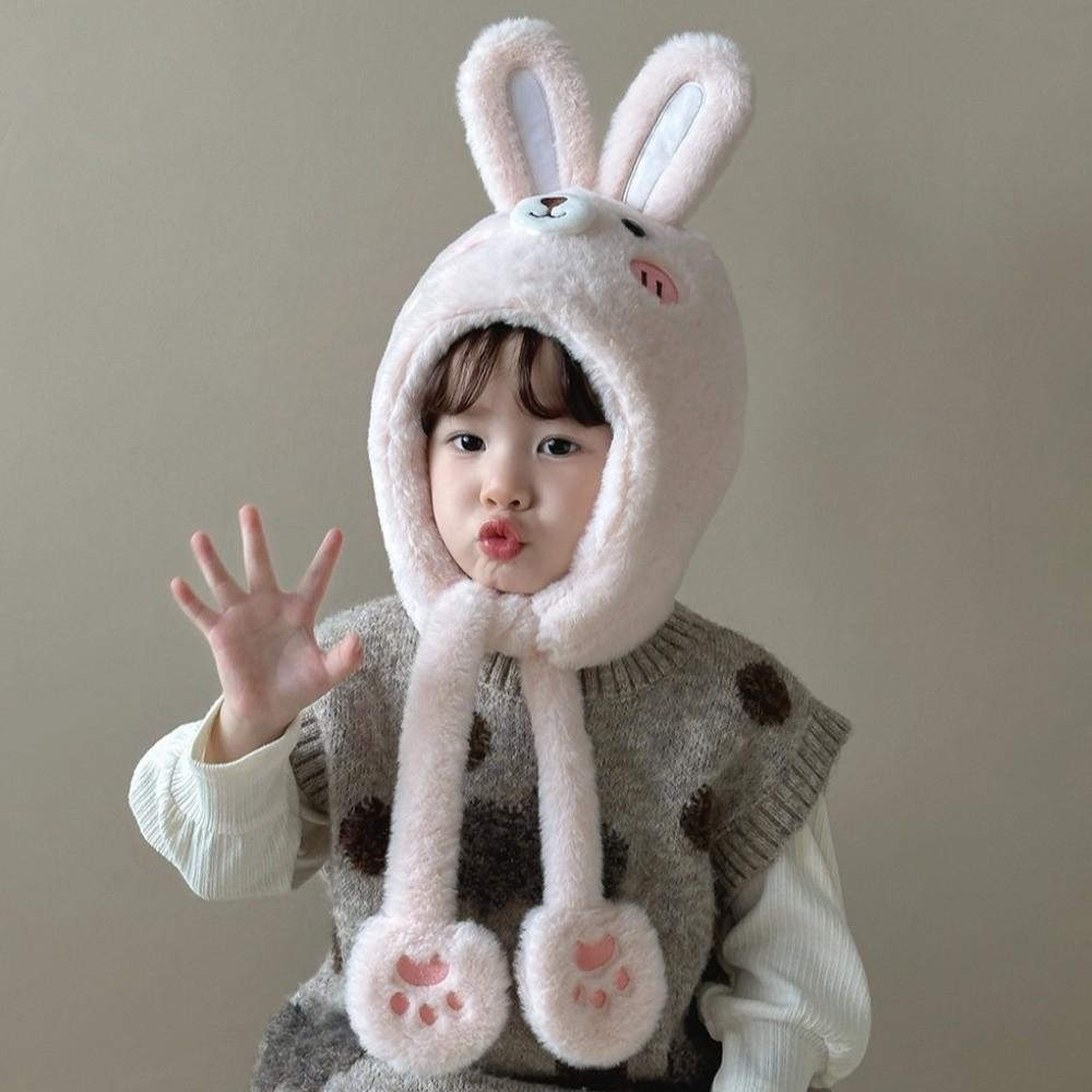 Coldproof Capybara Hooded Scarf Lamb Cartoon Beanie Caps Children's Pullover Cap  Autumn and Winter