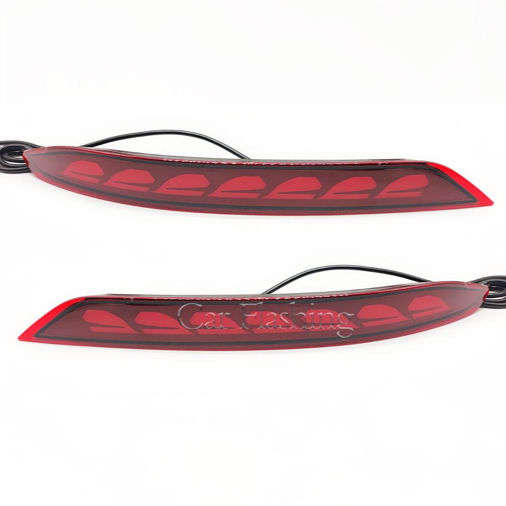 2PCS Led Rear Bumper Reflector Lights For Volkswagen Sagitar MK7 Car Driving Brake Turn Signal Light 12V