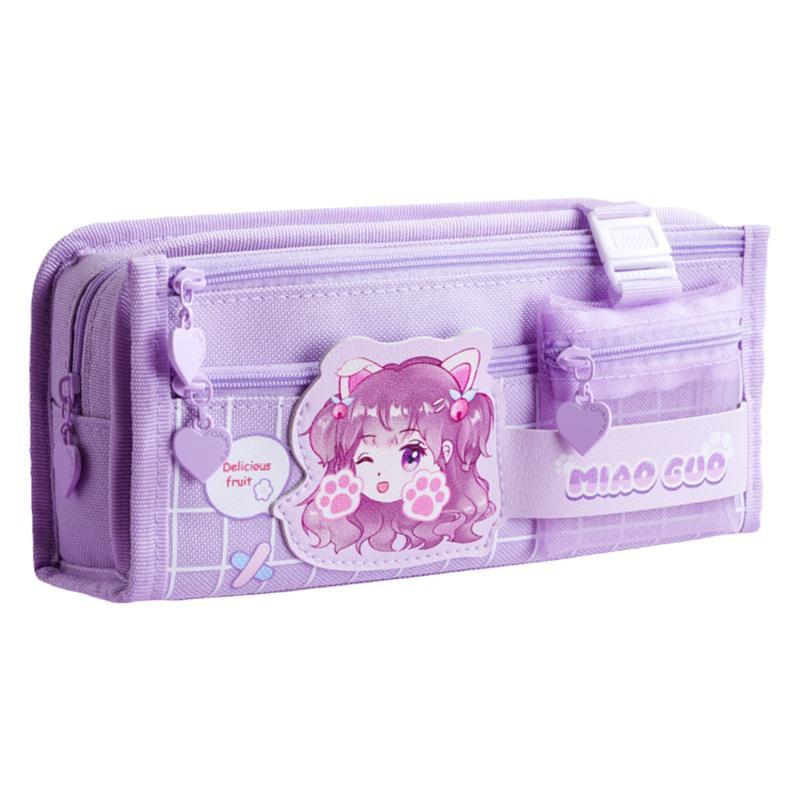 Large Capacity Multifunctional Pencil Case for Primary & Junior High School Girls