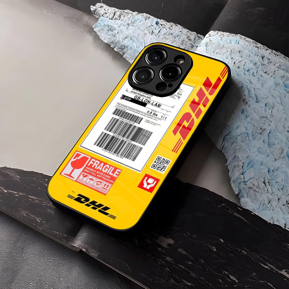 DHL Express Hülle Gehärtetes Glas Für IPhone 16 13 14 12 15 11 Pro Max Plus Mini X XR SE2020 Hülle