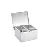 304 Stainless Steel 2-Compartment Seasoning Box with Lid