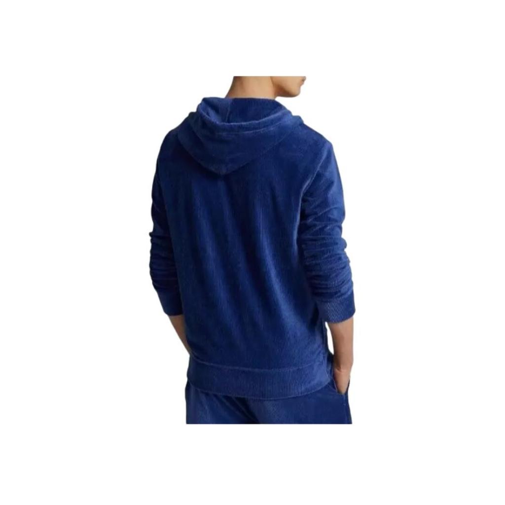 Polo Ralph Lauren Solid Logo Zip-Up Hoodie Men Outerwear Blue 710877154-001