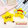 Cartoon Star Man Yellow Plush Doll Keychain Pendant - Small Gift Decoration