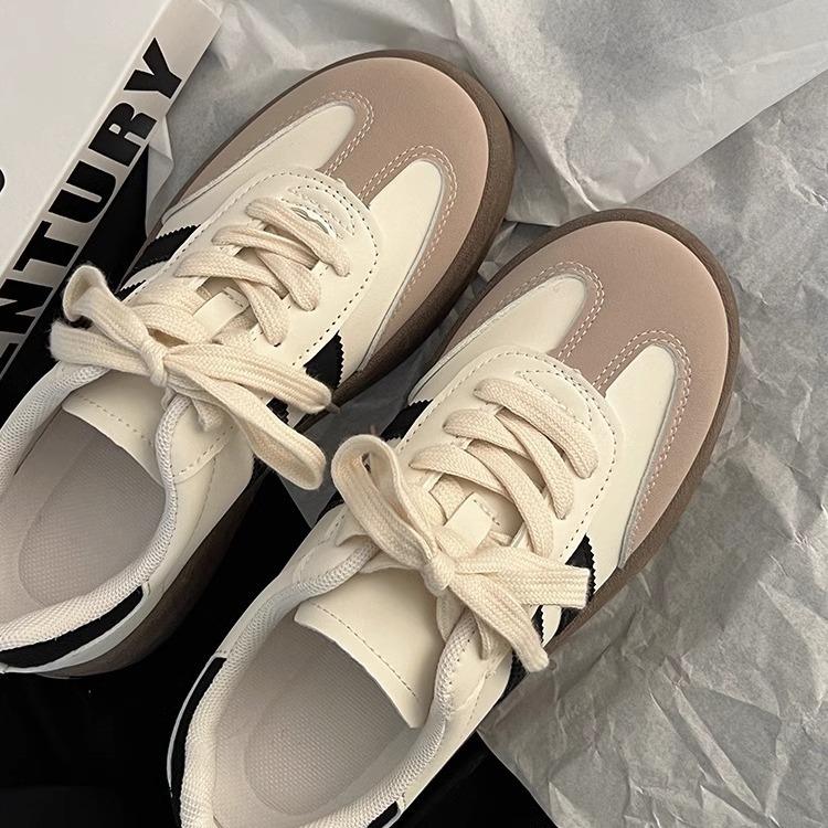 Spring and Autumn Versatile Platform Forrest Gump Training Shoes Women's 2025 Spring and Autumn New Retro Niche White Shoes Casual Board Shoes