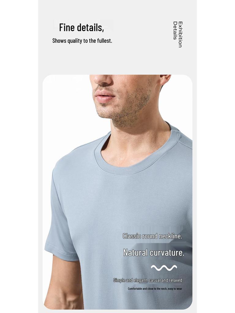 60-Pack Double-Sided Modal Unisex Short-Sleeve T-Shirt - Solid Color Thin Base Layer for Spring/Summer